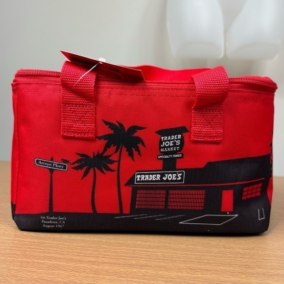New Limited Edition Red Trader Joe’s Mini Insulated Tote Bag - Picture 1 of 7